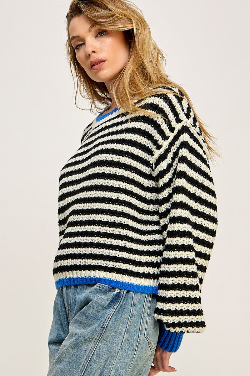 Sadie Striped Sweater Top